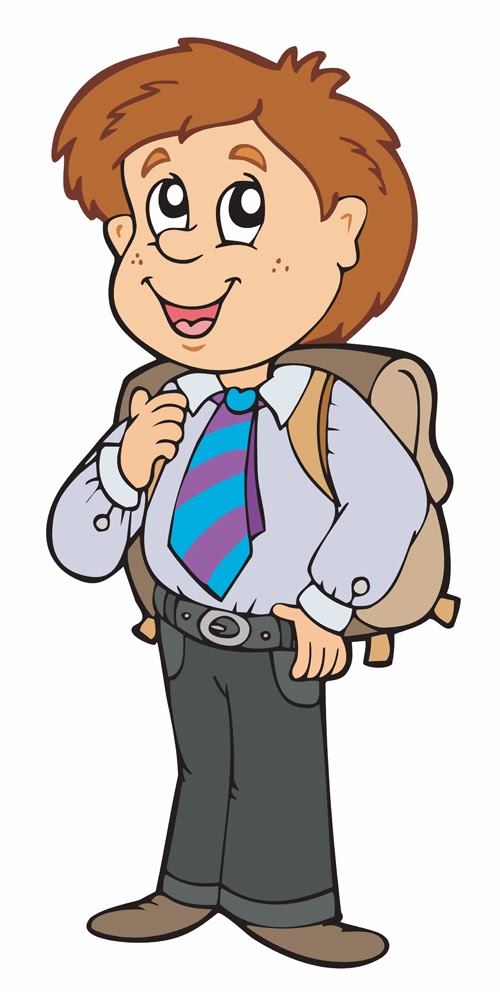 cartoon boy in school uniform - Clip Art Library