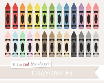 crayons clipart � Etsy 