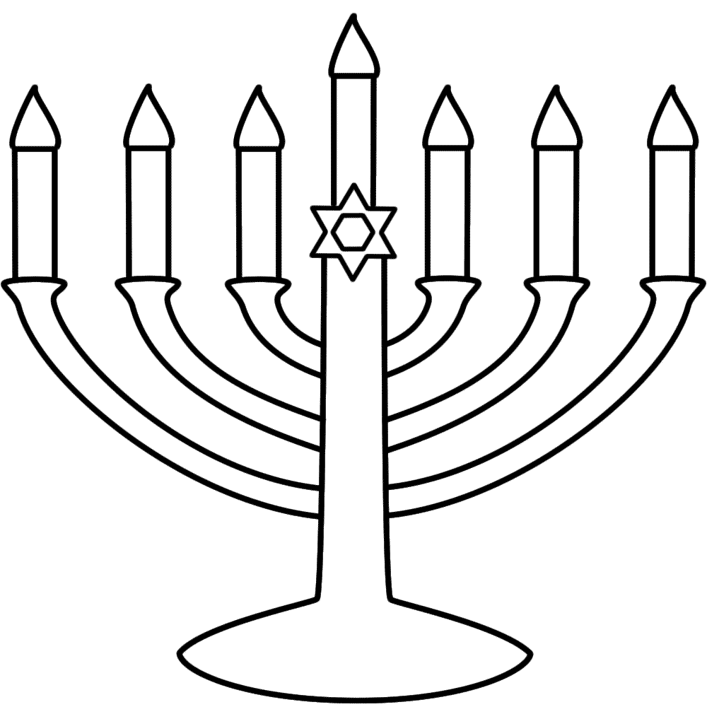 Free menorah clip art image jewish menorah with candles and star 