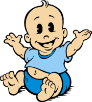 Young baby clipart