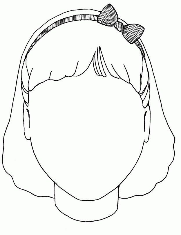 Blank face clipart black and white 