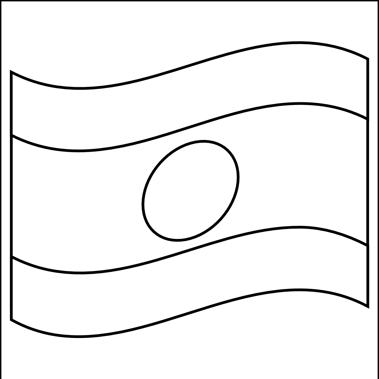 Flag clipart blank black and white 
