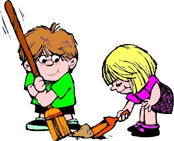 Children Cleaning Up Clipart 