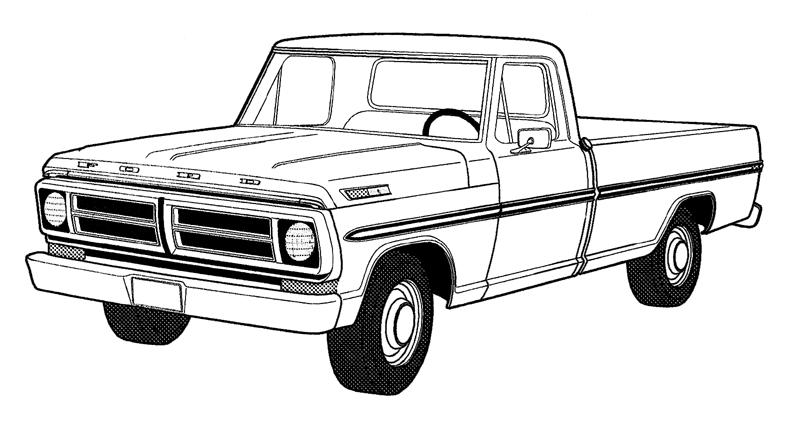 Old Ford 350 Truck Clipart 