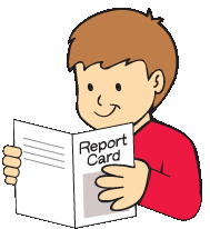Report Card Writing Clipart 