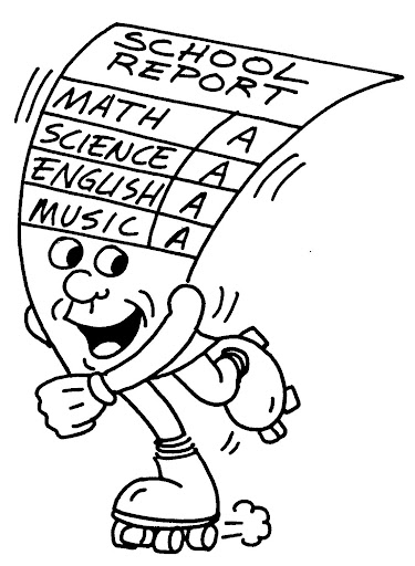 Straight a report card clipart 