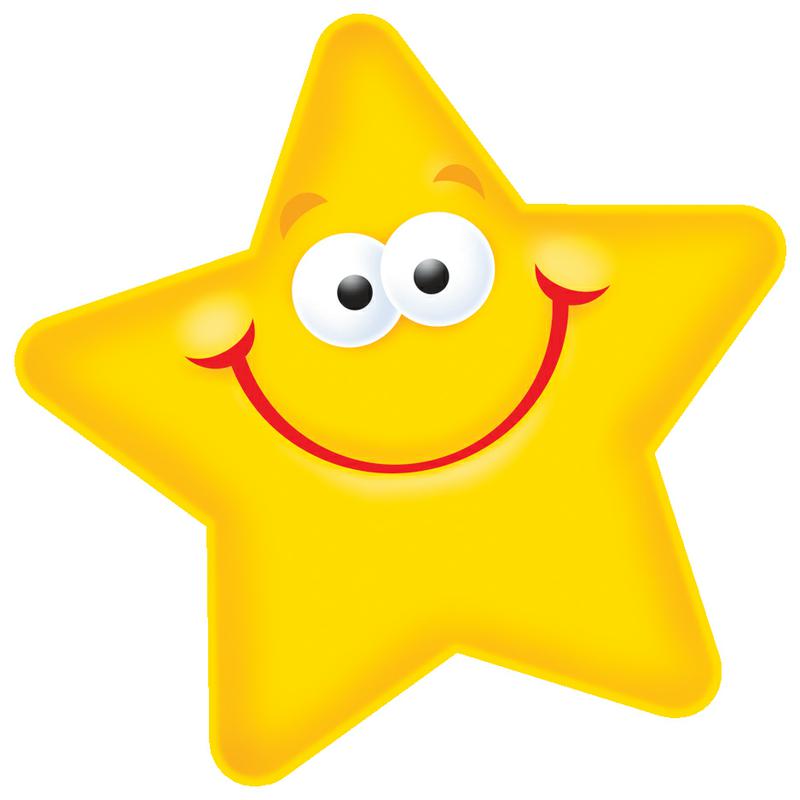 Smiley shooting star clipart 