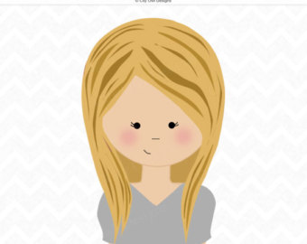 Happy Blonde Woman Clipart 