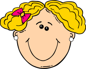 Blonde woman clipart real 