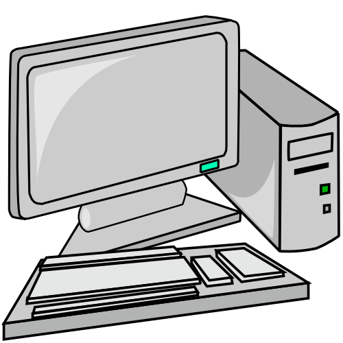 Computer science black clipart 
