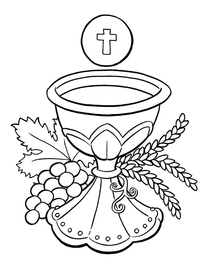 black and white holy communion clip art.