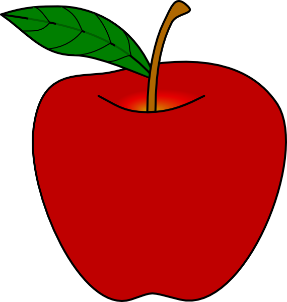 Bitten Red Apple Clipart 
