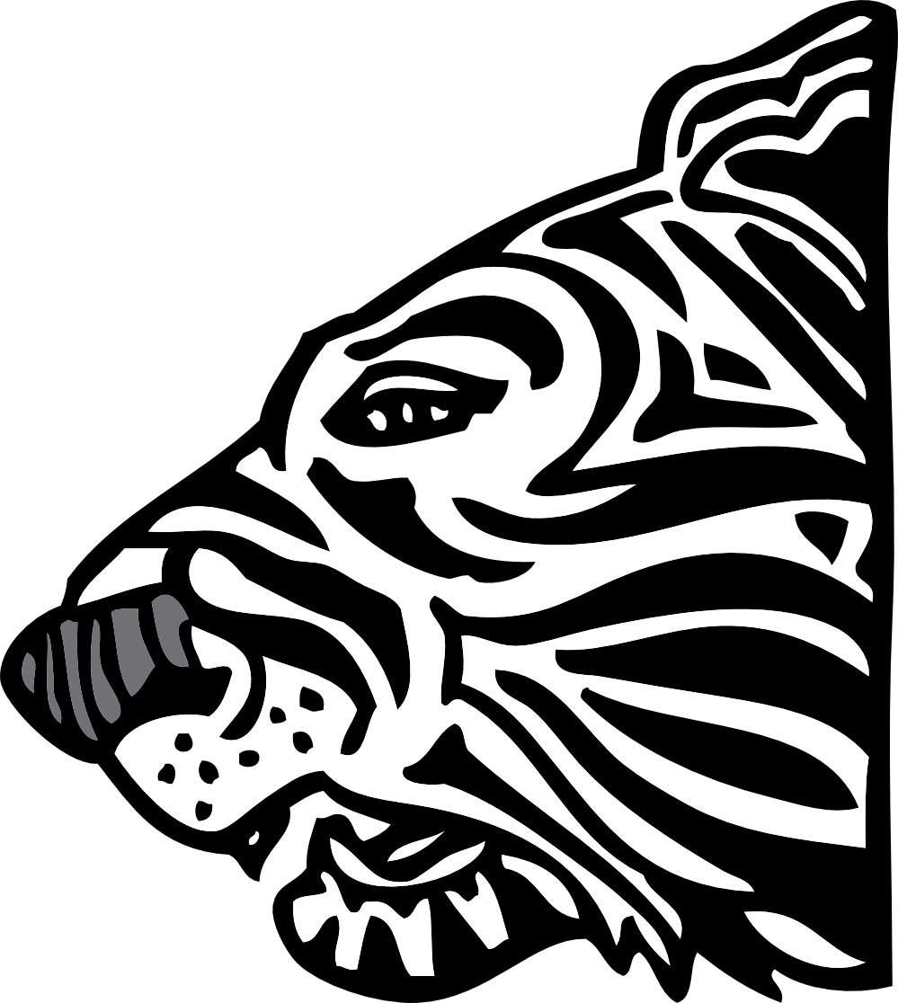 Tiger Clipart Black And White 
