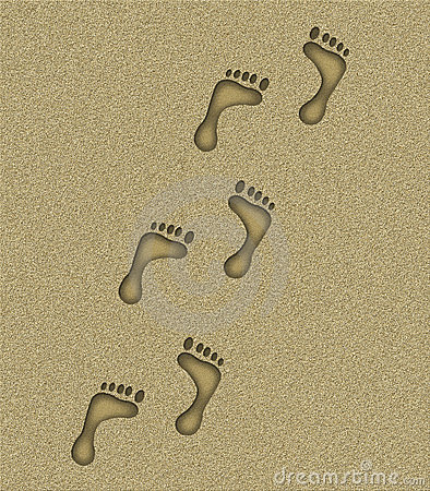 Footprints In The Sand Clipart 