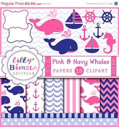 Pink Baby Whale Clipart Mom and baby whale 