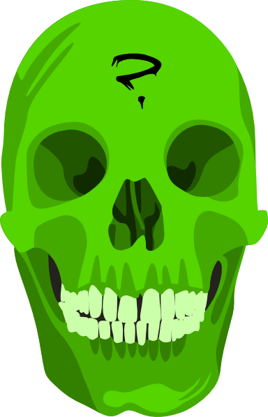 Liakad Green Skull clip art Free Vector / 4Vector 