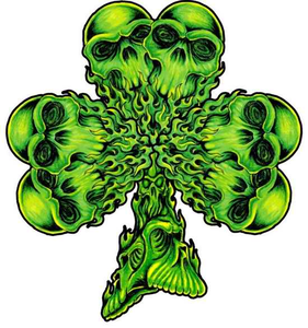 Green skull clipart 