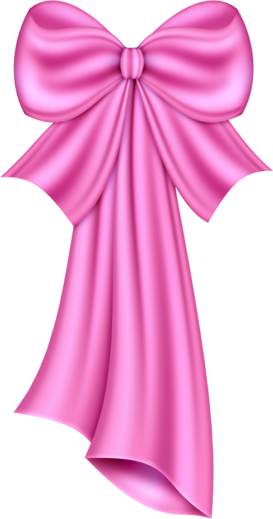 Pink bow clipart transparent 