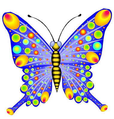 Rainbow Butterfly Clipart 