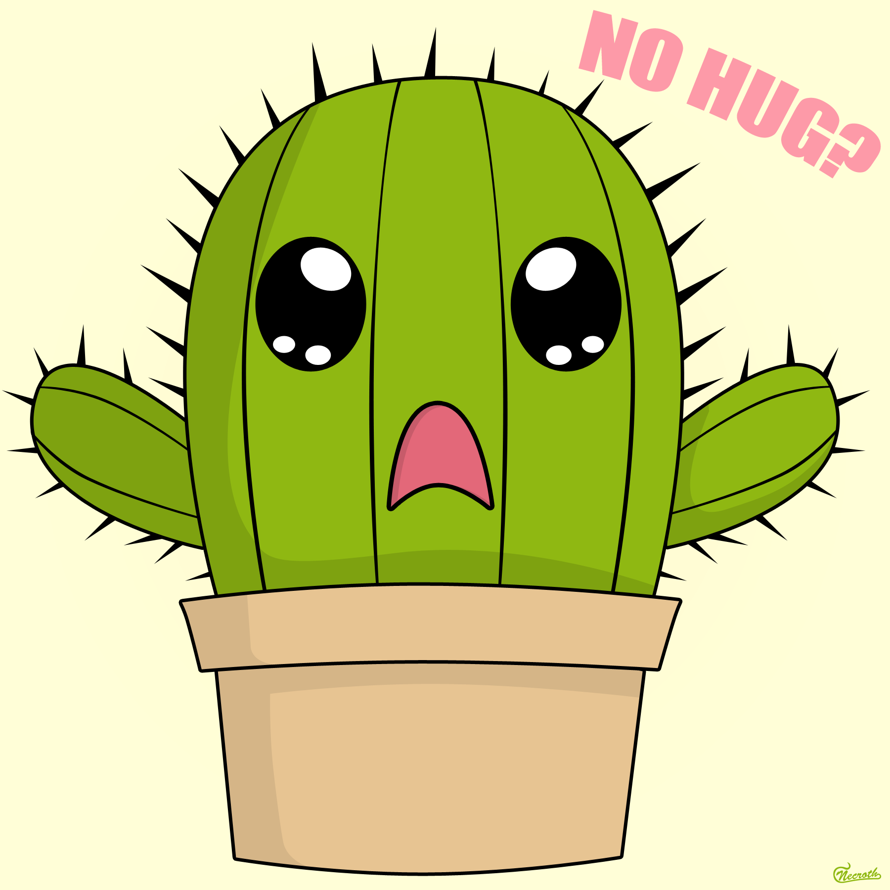 Cactus No Hugs Clip Art Library