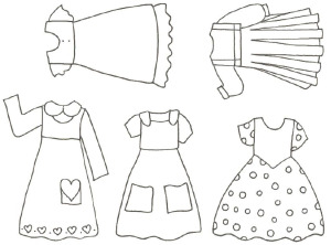 Doll clothes clipart 