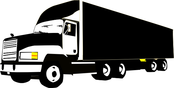 Tractor trailer truck clipart 