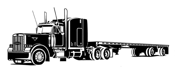 Semi tractor clipart 