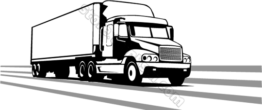 Semi tractor clipart 