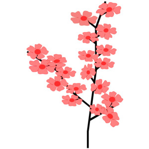 asian flowers clip art