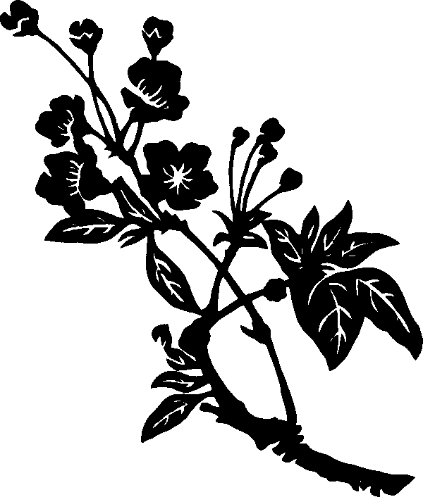 asian flowers clip art