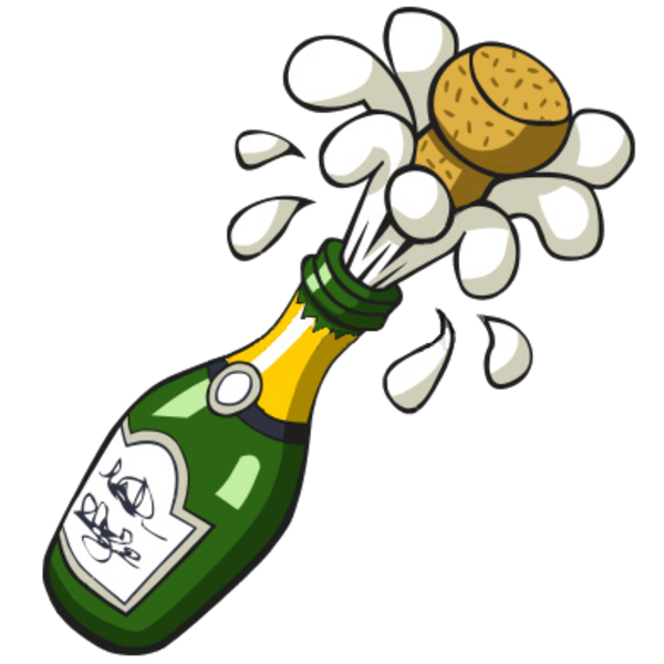 Free Popping Champagne Bottle Clip Art 