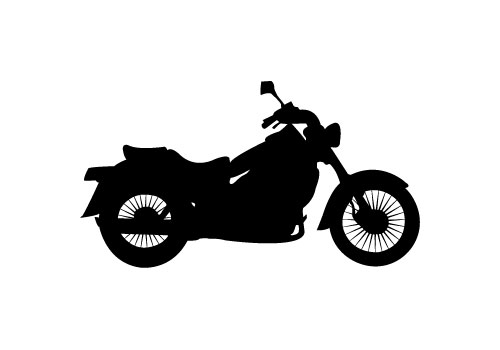 Free vector clipart silhouette motorcycle 