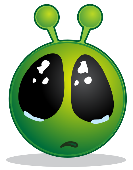 green alien big eyes - Clip Art Library