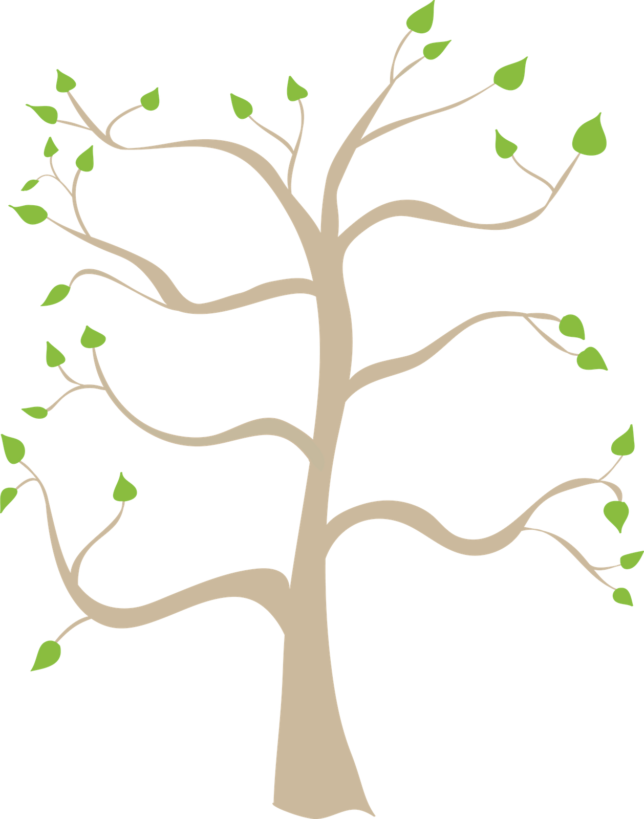 Family Tree Template For 5 Clip Art Library