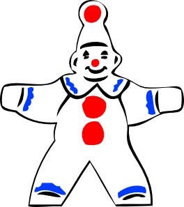 Simple Clown Figure Clip Art at Clker 