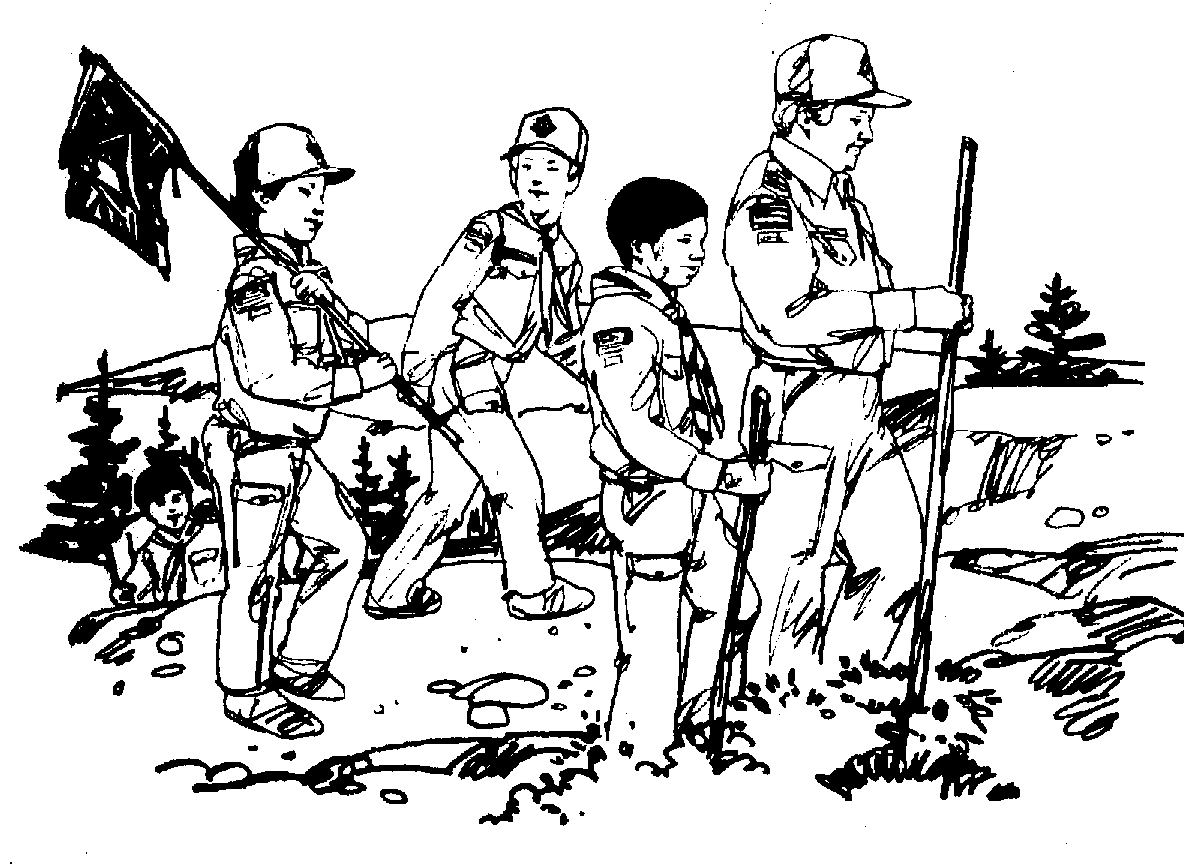 Boy Scout Hiking Clipart 