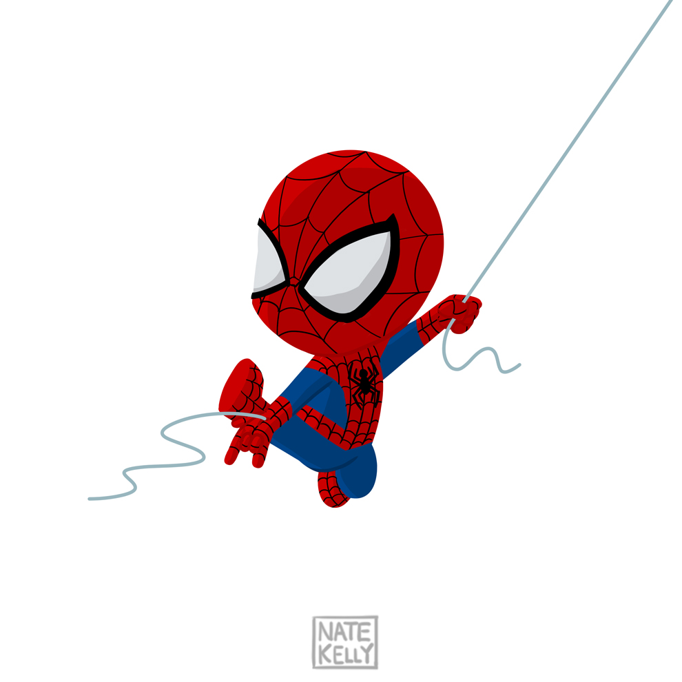 big head spiderman cartoon - Clip Art Library