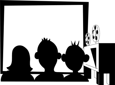 People Watching Movie Clipart 