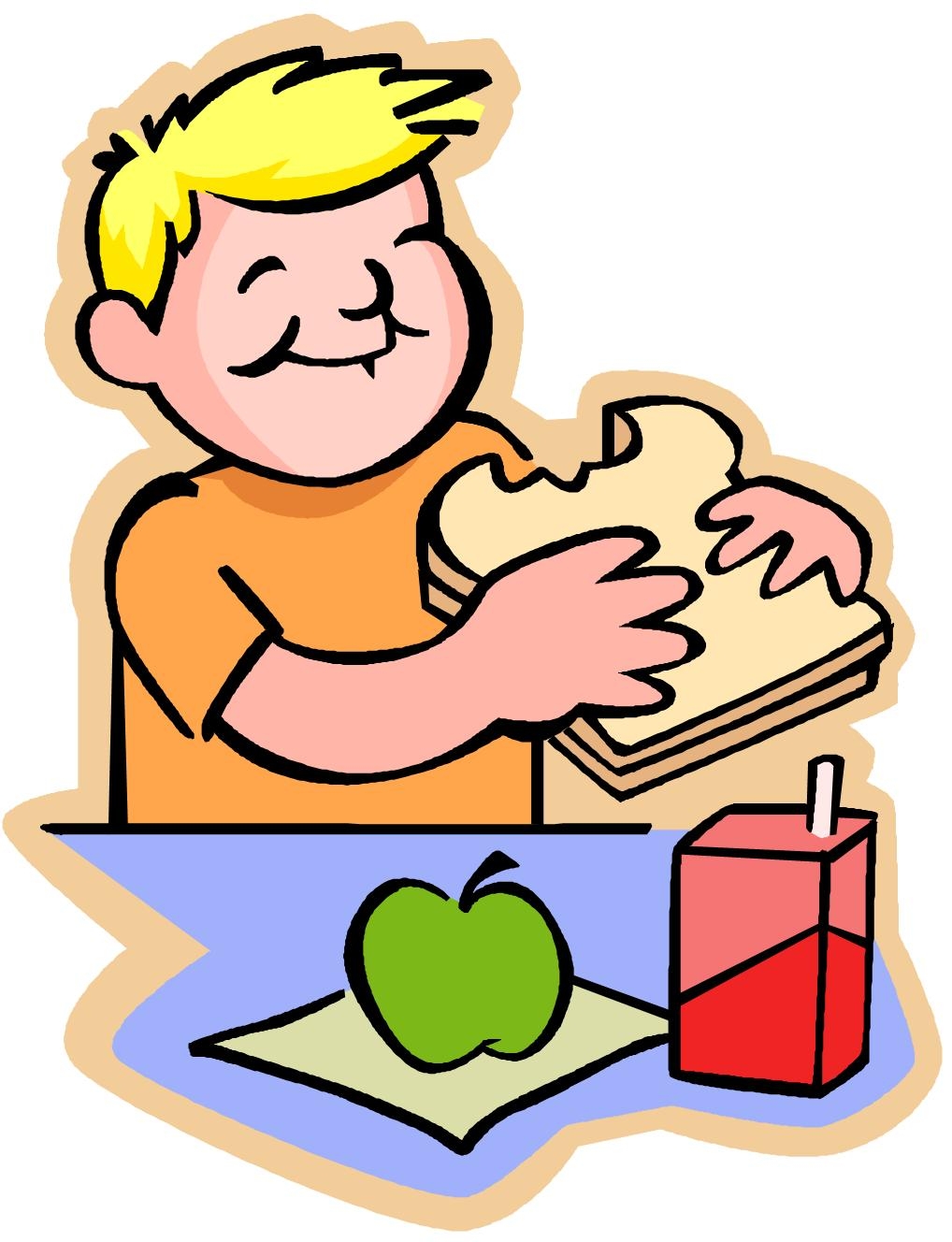 Kid Eating Healthy Food Clipart - Clip Art Library