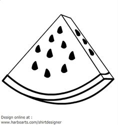 Watermelon Slice Clipart Black And White 