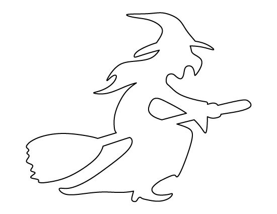 Witch clipart outline 