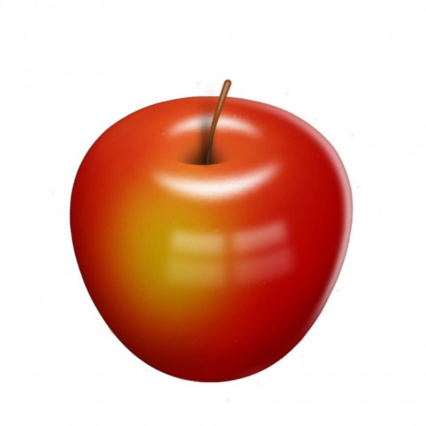Clip art of a red apple 