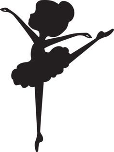 Little Ballerina Silhouette Clip Art 