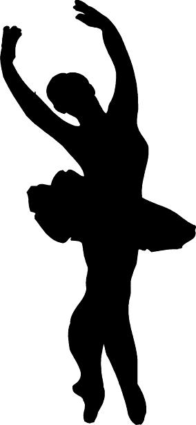 Ballet Dancer Silhouette Clipart 
