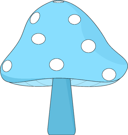 Green mushroom clipart 