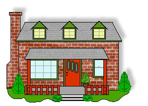 Houses and Buildings Clip Art of beach house and brick homes and 