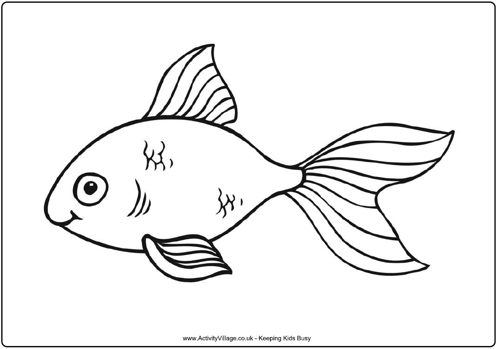Cute Fish Outline 