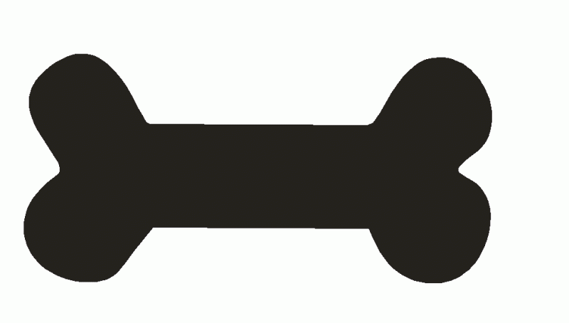 Black And White Dog Treats Clipart 