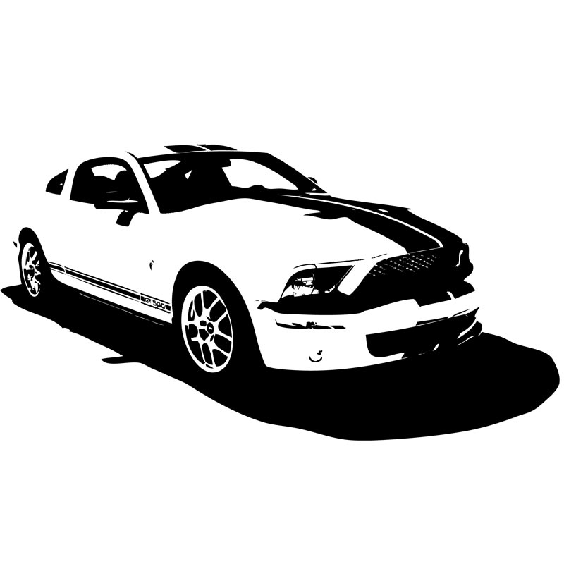 Car clipart black and white silhouette 