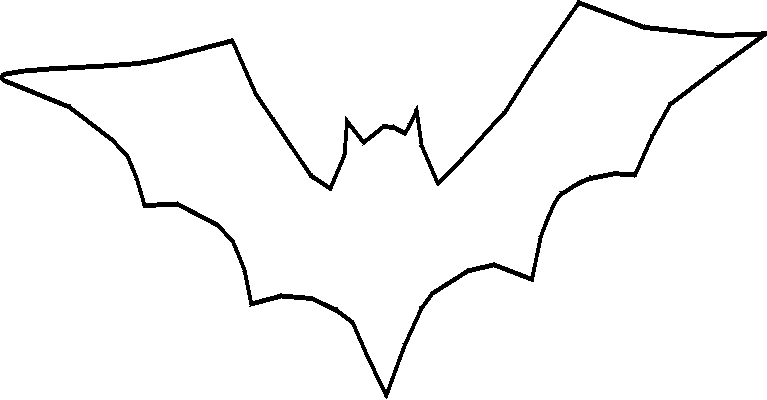 Bat Clip Art Free Vector Outline. Snowjet.co 